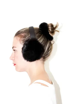 Black Mink Ear Muffs