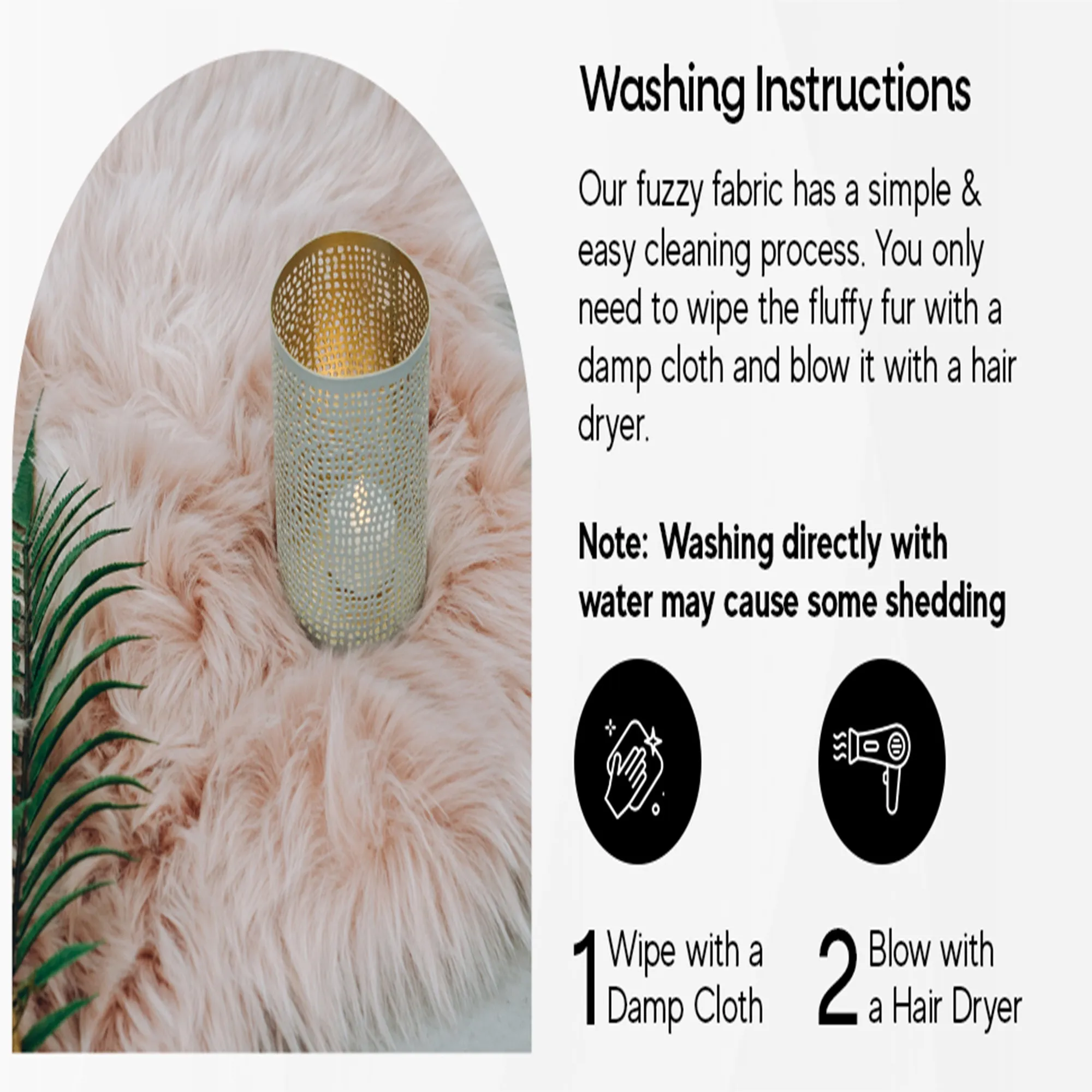 FabricLA Mohair Shaggy Faux Fur Fabric - Pre Cut Strips | Trim Ribbon | DIY Craft, Hobby, Costume, Decoration - Banana