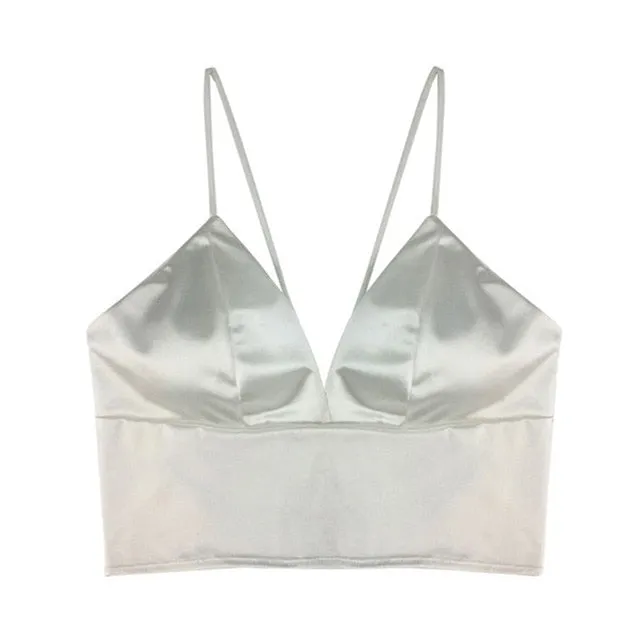 Satin Crop Top Camisole