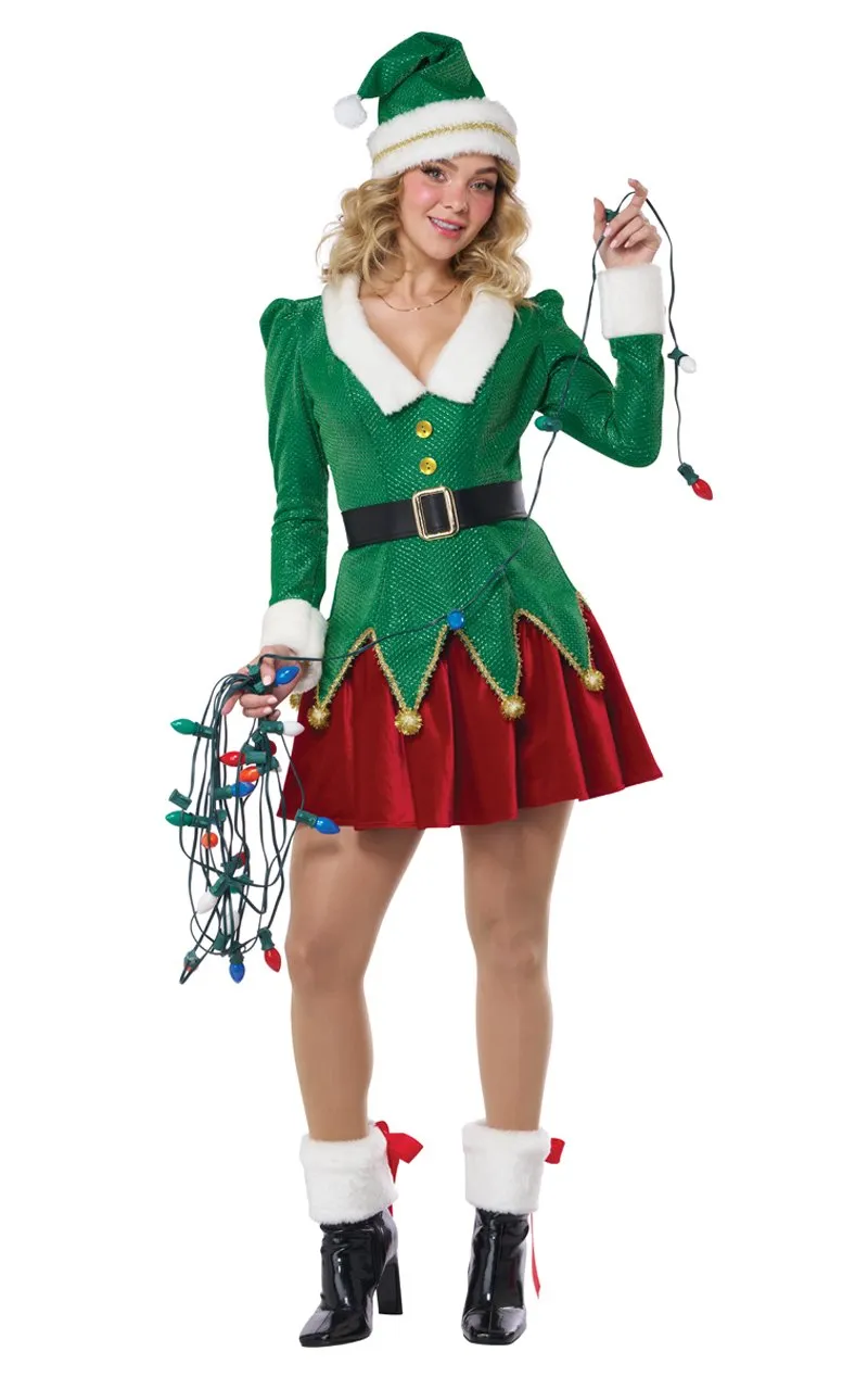 Womens Very Merry Elf Costume